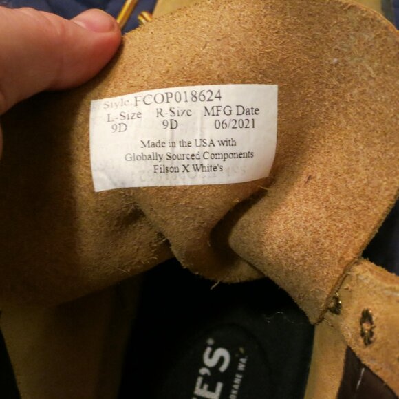 whites filson boots mens 9 - Picture 4 of 4